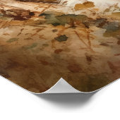 Schattige Golden Retriever Dog Art Print Poster (Hoek)