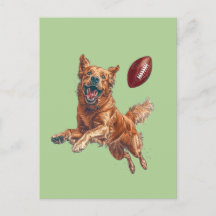 Schattige Golden Retriever Dog Spelen Football