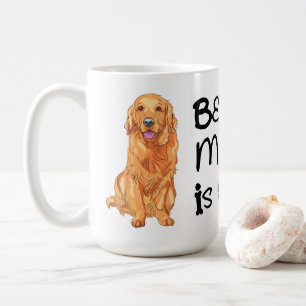 Schattige Golden Retriever Moeder Puppy Hond Liefd Koffiemok
