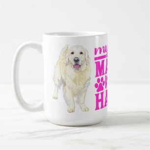 Schattige Golden Retriever Moeder Puppy Hond Liefd Koffiemok