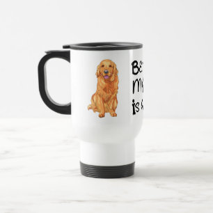 Schattige Golden Retriever Moeder Puppy Hond Liefd Reisbeker