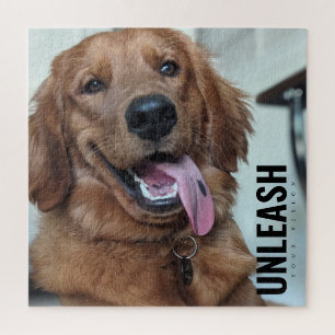 Schattige Golden Retriever Originele Hondenfotog Legpuzzel