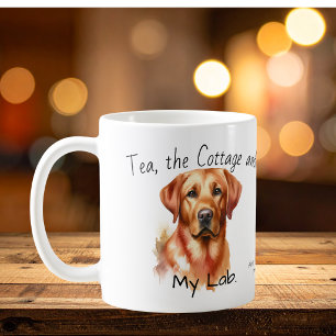 Schattige Golden Retriever Personaliseer Koffiemok