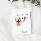 Schattige Golden Retriever Pet Grooming Gift Card Notitiekaartje