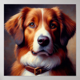 Schattige Golden Retriever poster