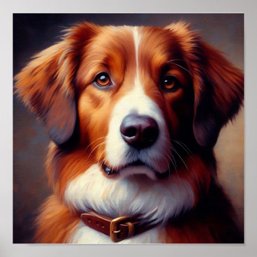 Schattige Golden Retriever poster (Voorkant)