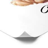 Schattige Golden Retriever Puppy Bloemen Poster (Hoek)