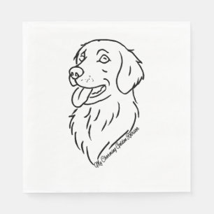 Schattige Golden Retriever Servet