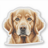 Schattige Golden Retriever Sticker – Schattigee ho (Voorkant)