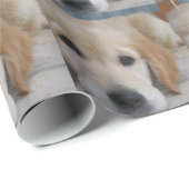 Schattige Golden Retrievers Cadeaupapier (Rol Hoek)