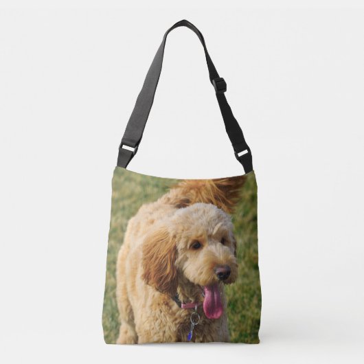 Schattige Goldendole Dog Crossbody Tas (Voorkant)