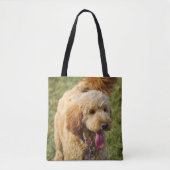 Schattige Goldendole Dog Tote Bag (Voorkant)