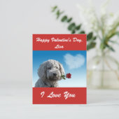 SCHATTIGE GOLDENDOODLE Aangepaste VALENTIJN DAG Feestdagenkaart (Staand voorkant)