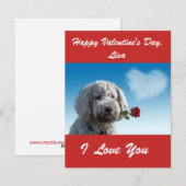 SCHATTIGE GOLDENDOODLE Aangepaste VALENTIJN DAG Feestdagenkaart (Voorkant / Achterkant)