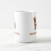 Schattige Goldendoodle Dog "Send Doodz" 2 Koffiemok (Center)