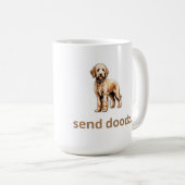 Schattige Goldendoodle Dog "Send Doodz" 2 Koffiemok (Voorkant rechts)