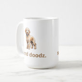 Schattige Goldendoodle Dog "Send Doodz" 2 Koffiemok (Voorkant links)