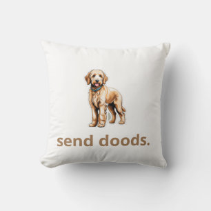 Schattige Goldendoodle Dog "Stuur Doods" Kussen