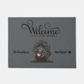 Schattige Goldendoodle Hond Deurmat (Voorkant)