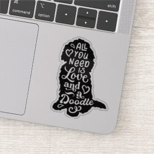 Schattige Goldendoodle Labradoodle Liefde Sticker