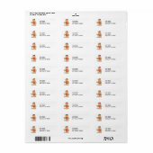 Schattige Golfende Beer Etiket (Full Sheet)