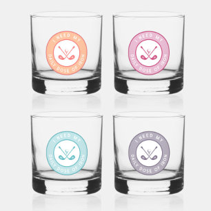 Schattige Golfer Humor Grappige Golf IJzer Sport C Whisky Glas