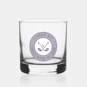 Schattige Golfer Humor Grappige Golf IJzeren Sport Whisky Glas