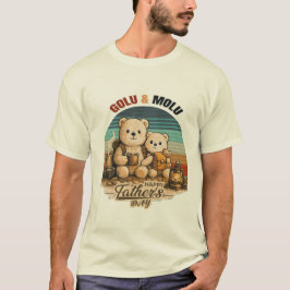 Schattige Golu Vaderdag Beer Familie T-shirt