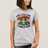Schattige Gonna Be Alright Frog Graphic Quote T-sh T-shirt (Voorkant)