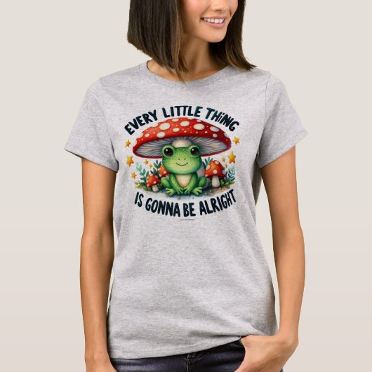 Schattige Gonna Be Alright Frog Graphic Quote T-sh T-shirt (Voorkant)