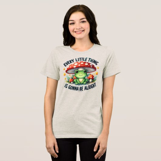 Schattige Gonna Be Alright Frog Graphic Quote T-sh Tri-Blend Shirt (Voorkant volledig)