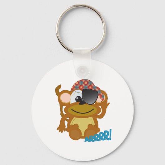 Schattige Goofkins aap piraat Sleutelhanger (Voorkant)