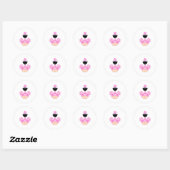 Schattige Goofkins flamingo Ronde Sticker (Vel)