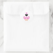Schattige Goofkins flamingo Ronde Sticker (Tas)