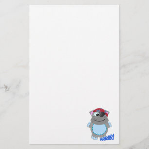 Schattige Goofkins nijlpaard piraat Briefpapier