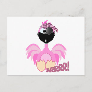 Schattige Goofkins piraat flamingo Briefkaart
