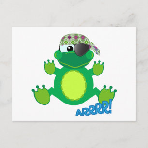 Schattige Goofkins piraat kikkerig Briefkaart