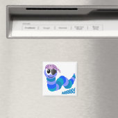 Schattige Goofkins piraat rups Magneet (Insitu (Vaatwasser))