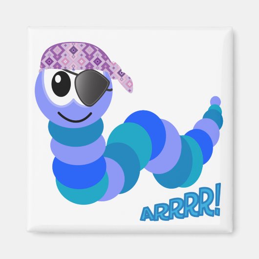 Schattige Goofkins piraat rups Magneet (Voorkant)