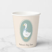 Schattige Goose Baby shower Papieren Bekers (Achterkant)