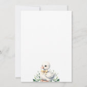 Schattige Goose Greenery Baby shower Uitnodiging (Achterkant)