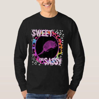 Schattige Gordeldier 90s Nostalgie Regenboog Luipa T-shirt