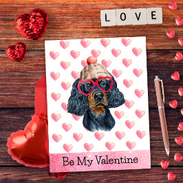 Schattige Gordon Setter Ik Hou Van Jou Hond Valent Feestdagenkaart