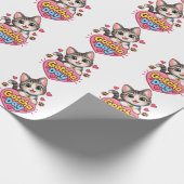 Schattige Gotcha Day Kat Cadeaupapier (Hoek)