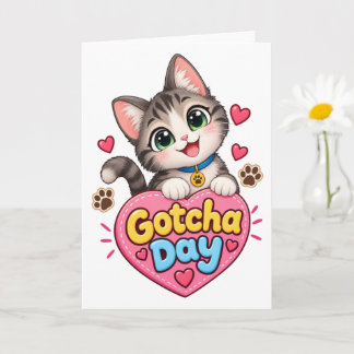Schattige Gotcha Day Kat Kaart