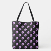 Schattige goth-pink schedels tote bag (Achterkant)