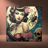 Schattige Gothic Meisje Tegeltje