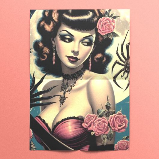 Schattige Gothic Meisje Tissuepapier