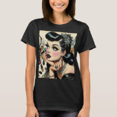  Schattige Gothic Pin Up T-shirt (Voorkant)