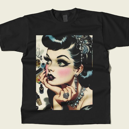  Schattige Gothic Pin Up T-shirt